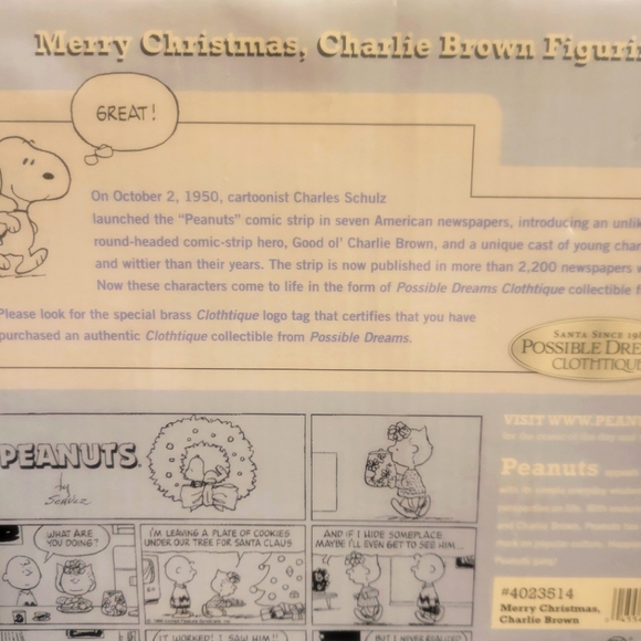 Department 56 Possible Dreams Merry Christmas Charlie Brown Figurine Set - Picture 4 of 13